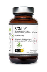 Kenay - BCM-95 Curcugreen curcumin supplement, 100% pure turmeric extract in a brown glass bottle.